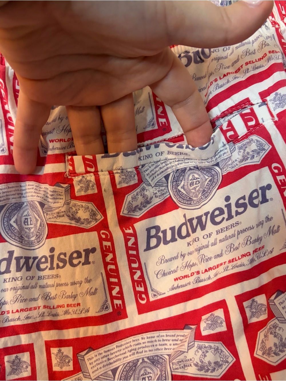 Budweiser X Pacsun Logo Print Swim Shorts size Large - Picture 5 of 7